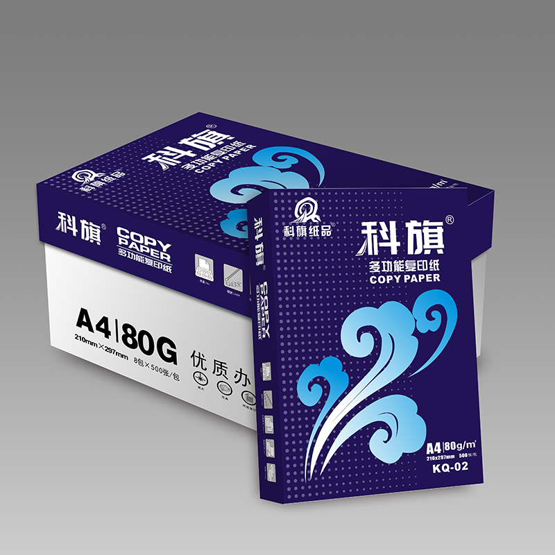 宣皇 科旗02号a4打印纸70g复印纸500张/包办公专用纸学生用纸a4打印白纸 科旗02号A4 70G 8包/箱高清大图