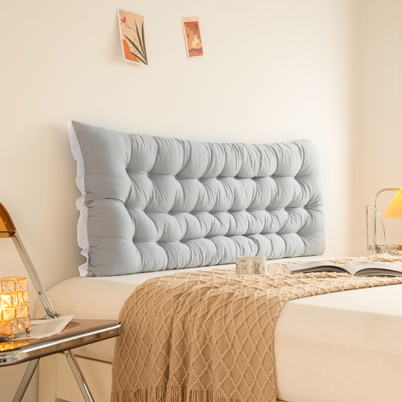 床头靠垫大靠背榻榻米床上简约床头板软包靠背垫腰靠枕双人纯色