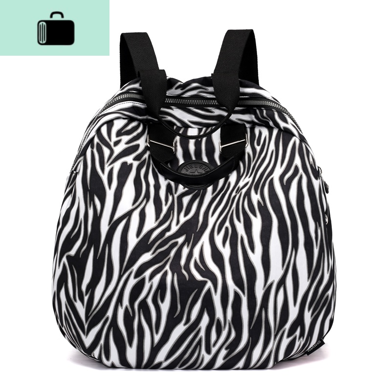 女式双肩背包牛津布旅行便携式轻便双肩包女防水大容量印花旅游包NEW LAKE高清大图