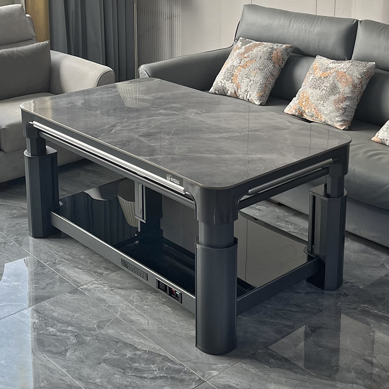 火焰山升降电暖茶几上下发热多功能取暖桌长方形烤火炉烤火桌