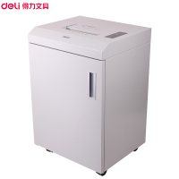 得力(deli)14409碎纸机 可碎纸5张7级保密 50L大容量 30分钟连续碎纸机 文件粉碎机白色