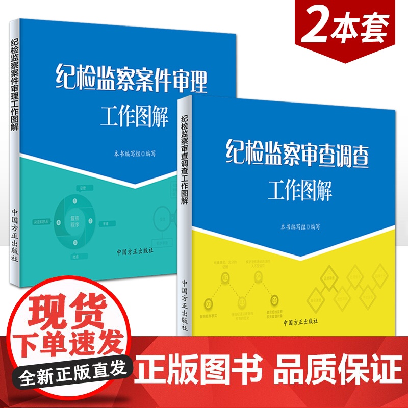 纪检监察案件审理工作图解+纪检监察审查调查工作图解 案件审查调查纪检监察干部工作书籍纪律检查机关监督执纪 中国方正出版社