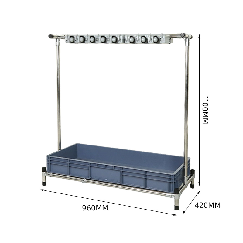 翌嘉 YJ5091933 拖把架 16挂双面灰盆 960*420*1100mm高清大图