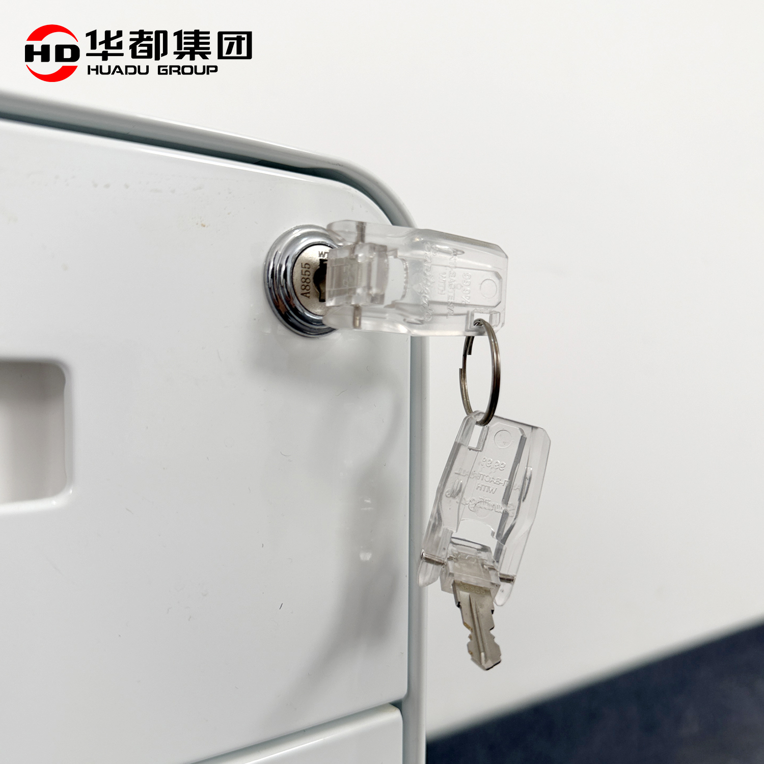 华都HDT-48 圆弧内扣二抽曜黑活动柜华都活动柜办公推柜三抽屉柜床头柜储物收纳柜桌下移动文件柜屏风矮柜高清大图