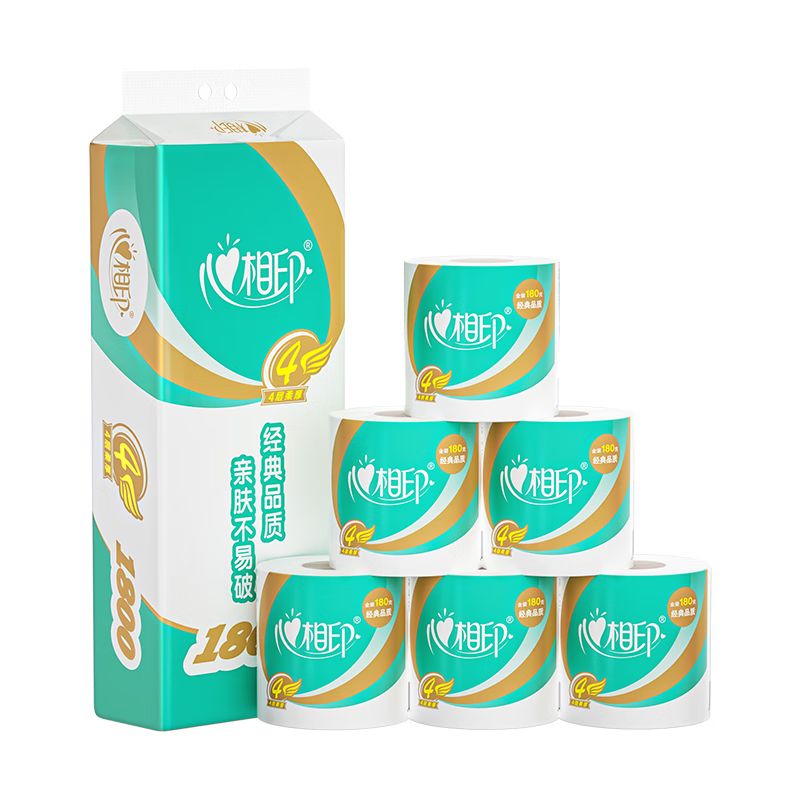 心相印 180克27粒装四层卷筒卫生纸 BT810(箱装)