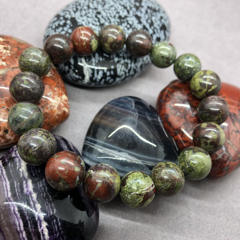 6mm天然龙血石手链男女款手串ins首饰情侣小众设计学生闺蜜生日礼物