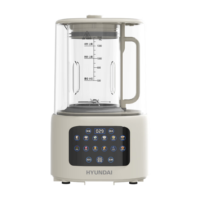 现代(HYUNDAI)YM-Q15多功能加热破壁料理机1.5L(单位:台)白色