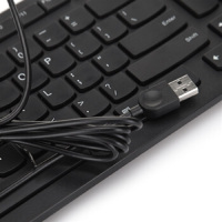 联想(Lenovo) 有线键盘 K5819 办公单键盘 黑色和白色