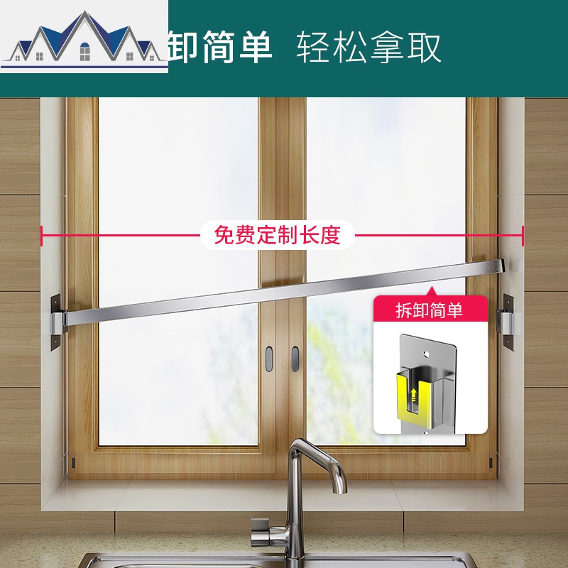 免打孔晾碗架厨房置物架壁挂沥水架放碗碟架窗户窗台收纳架不锈钢 三维工匠高清大图