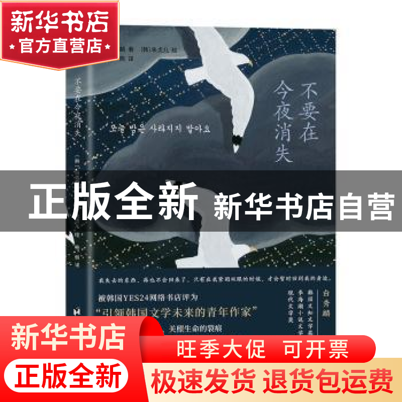 正版 不要在今夜消失 【韩】 白秀麟 著 【韩】 朱贞儿 杨佩 译 人天