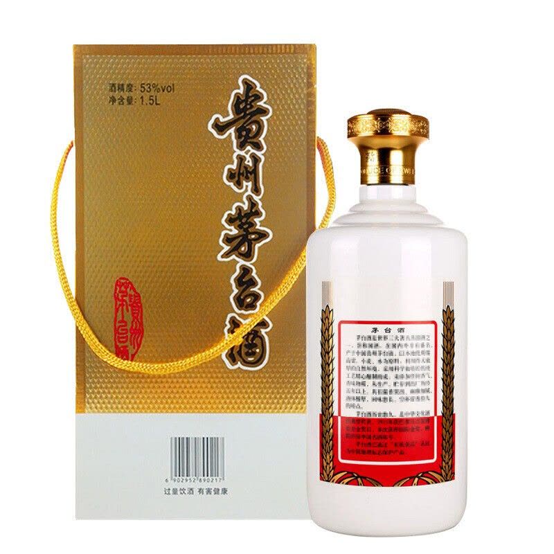 酒别重逢]贵州茅台酒茅台飞天53度3斤装1.5L大容量酱香型白酒1500ml单