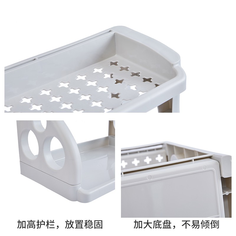 厨房置物架多功能落地式储物架免打孔刀架收纳架整理架调味料架子收纳层架 三维工匠高清大图