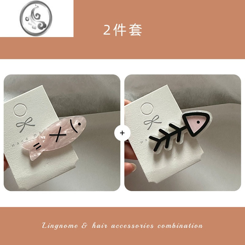 JiMi日系可爱小鱼发夹ins少女刘海夹碎发边夹学生鸭嘴夹趣味夹子发饰