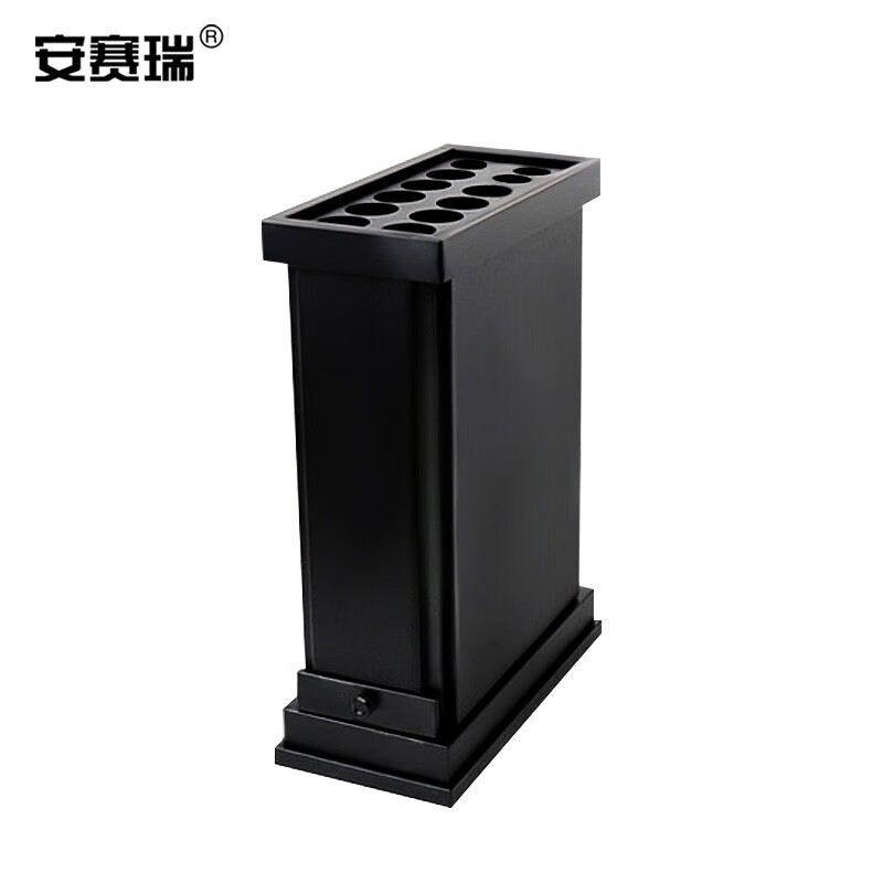 安赛瑞 存储架 雨伞桶收纳架 12孔 雨伞收纳 大堂放伞架 黑色 701005高清大图