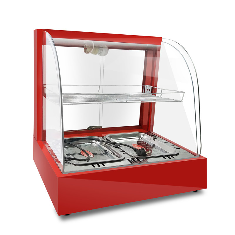 板栗加热箱汉堡蛋挞恒温柜玻璃炸鸡食品展示柜保温柜商用小型台式红12