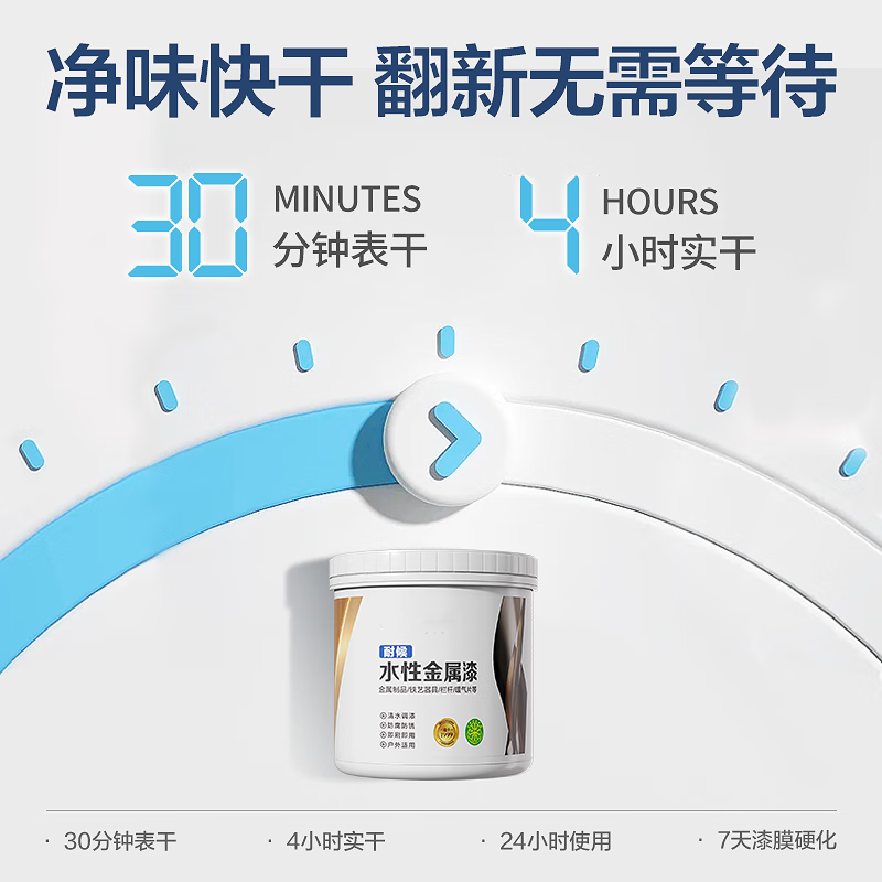 水性金属材料防锈漆 白色 1KG