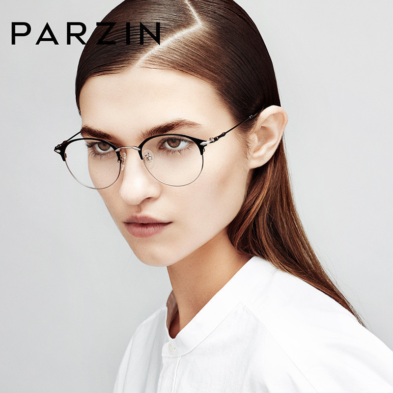 帕森 板材眼镜框 男女复古金属大框眼镜架 可配近视 新品15710