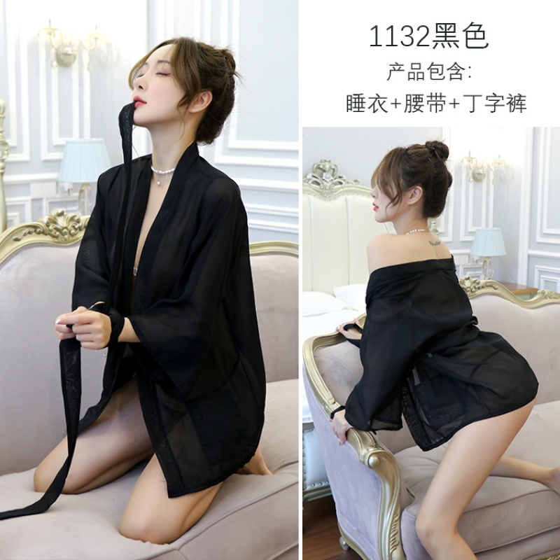 长夜漫漫性感情趣内衣激情火辣床上调情可爱校园睡衣浴袍免脱1132