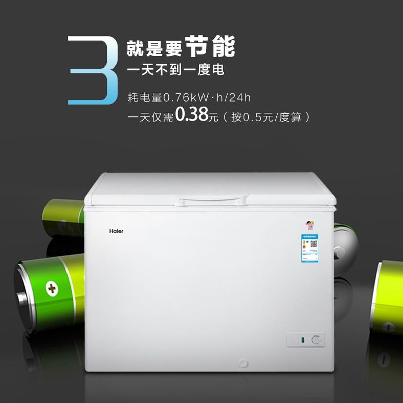 海尔(Haier) BC/BD-315HDB 商用卧式冰箱冷柜 冷藏冷冻转换冰柜 315升