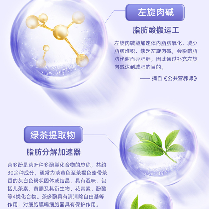 贝因美 42粒*5瓶 左旋肉碱茶多酚胶囊运动健身燃脂减肥瘦身蓝帽子官方正品旗舰店