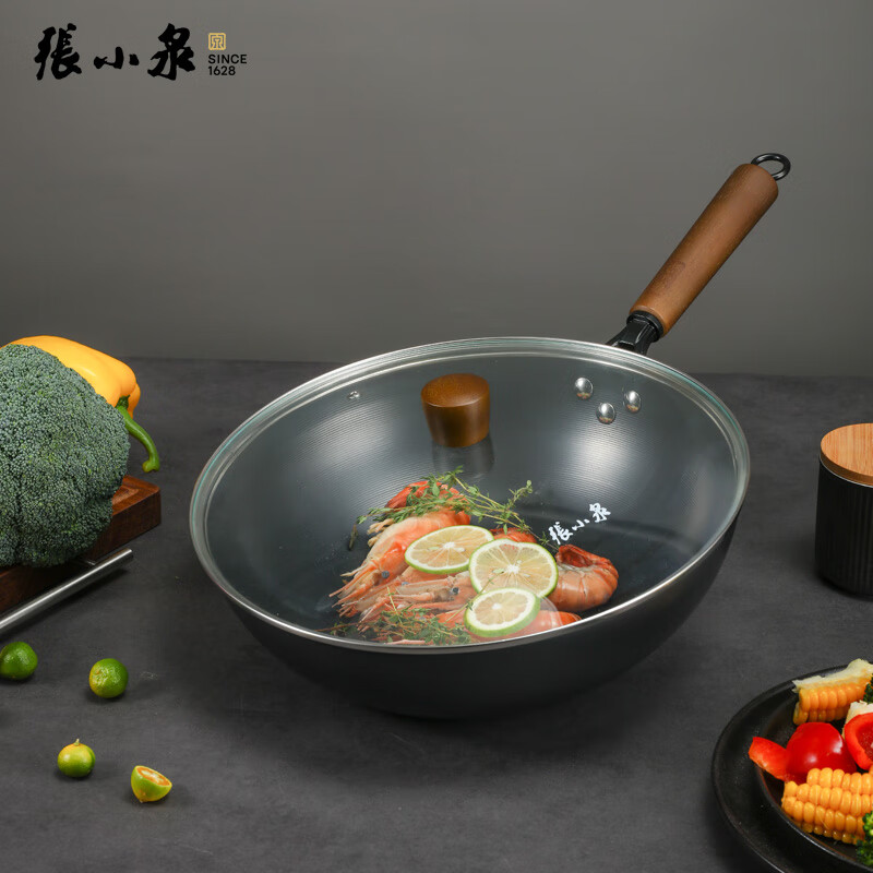 张小泉C32390100 极味精铁锅 炒锅铁锅家用锅 32cm高清大图