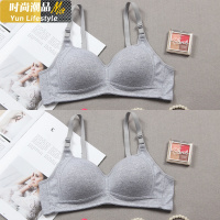 YUNWUXIN棉大胸显小内衣女薄款无钢圈学生大胸罩高少女士发育期文胸胖MM胸罩