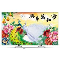 液晶电视机罩防尘罩平曲面32寸42寸50寸55寸60寸家|YH008家和万事兴 19英寸(注意:图案随机)