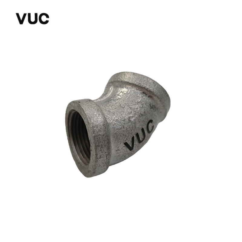 VUC 镀锌管件45°弯头 2寸 DN50 (2个) 包高清大图