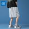 真维斯官方五分短裤男士百搭高街短裤排扣裤美式休闲夏季新款卫裤