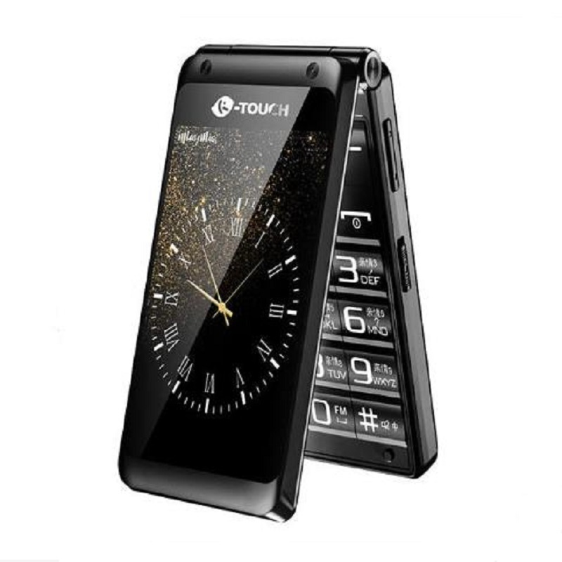 [翻盖接听 一键接听] 天语(K-Touch) V9S+ 全网通4G 翻盖手机翻盖接听 一键接听 双卡双待 老年机 整点报时 翻盖接听 黑色高清大图