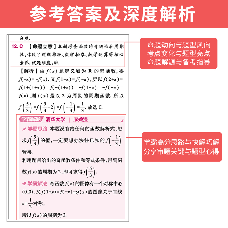 [全国卷]文科6本/语文+文数+英语+政治+历史+地理 [官方正版]高考五年真题系列 [正版]2024版高考五年真题理科高清大图