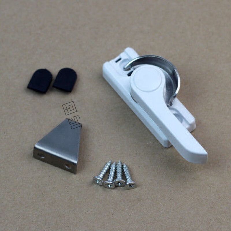 鸣固 铝合金门窗方柄月牙锁 右[孔距42-48mm]1号钩 TS267841950高清大图