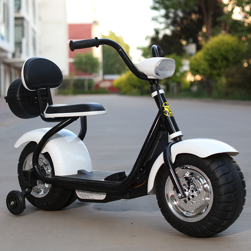 奇客童车306电动车26岁儿童电动摩托车三轮车男女宝宝可坐人小孩玩具