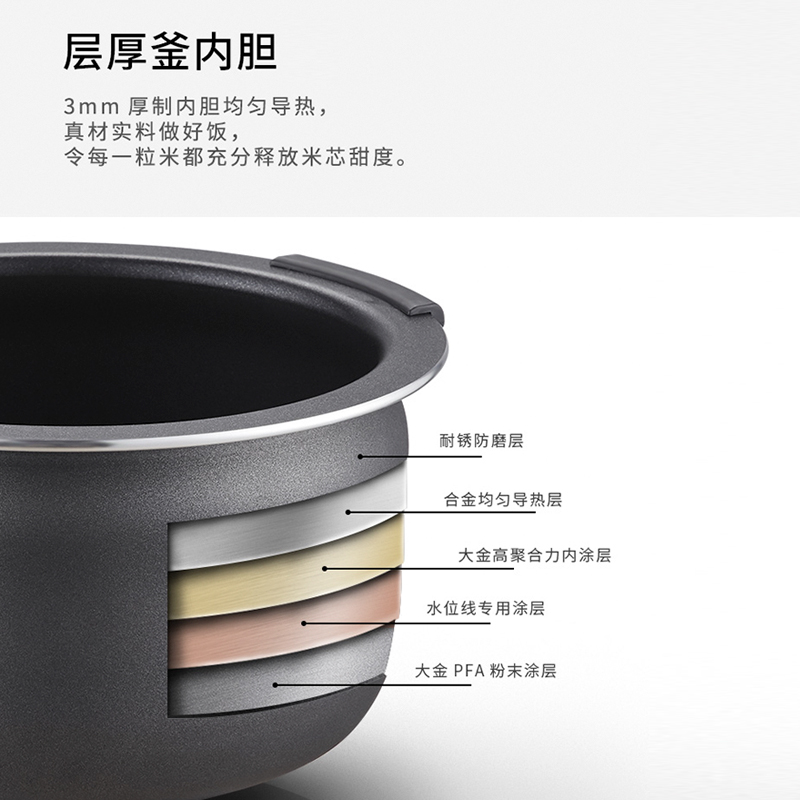 倍科(Beko) 电饭煲 2L小型电饭锅 家用24小时智能预约多功能煲汤煮米饭杂粮粥BRC-CS225T高清大图