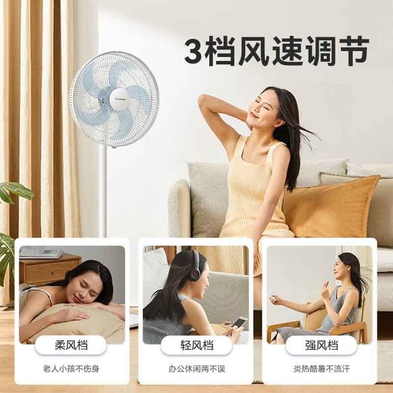 艾美特电风扇送风强劲节能降温电机细腻柔风FS40X93高清大图