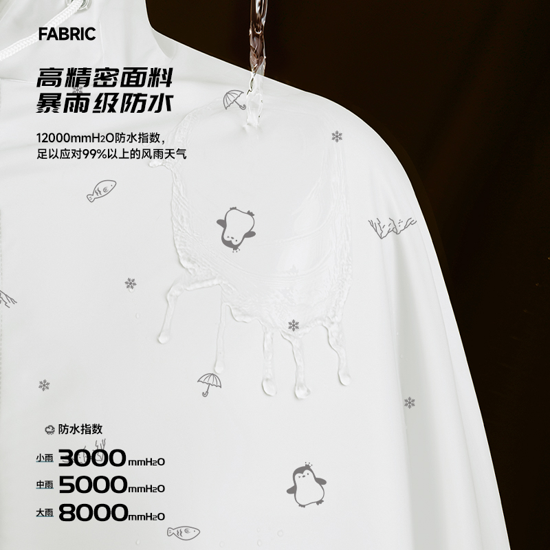 正雨电动车摩托车雨天骑行雨披全身防暴雨时尚印花新款9063高清大图