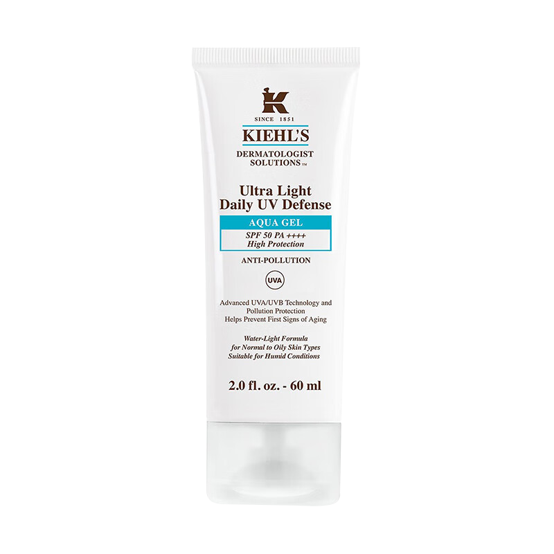 科颜氏(Kiehl’s)防晒霜乳柔润滋润防紫外线 防晒隔离 蓝色水感60ml高清大图