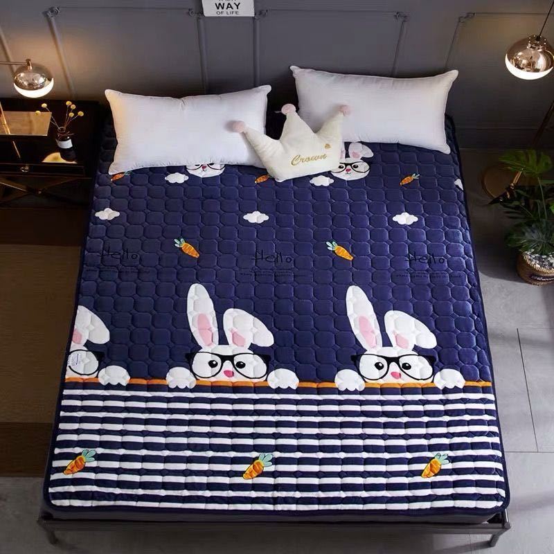 法莱绒加厚保暖床垫子0.9/1.2米单双人学生宿舍榻榻米1.5/1.8床褥高清大图