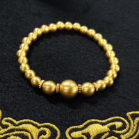 金一 足金古法黄金男女通用款明心菩提黄金手串传承首饰手串(计价)ABD44971
