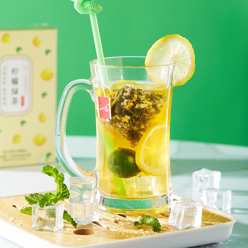 知福茶叶柠檬茶包绿茶休闲下午茶冷泡独立三角茶包110克知福柠檬绿茶高清大图