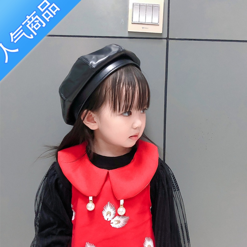 SUNTEK韩版儿童帽子女童贝雷帽宝宝ins时尚八角画家帽英伦报童帽潮秋冬