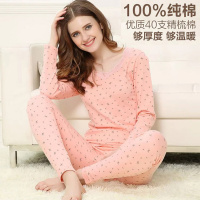 纯色棉套装俏果儿(Qiaoguoer)秋衣秋裤男女学生韩版打底棉毛衫棉保暖内衣秋季