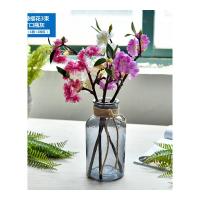 玻璃花瓶大号干花插花客厅卧室台面装饰摆件麻绳透明花器