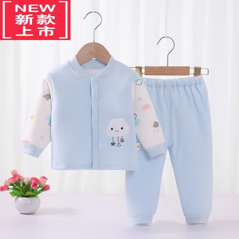 可莉允婴儿秋冬棉衣分体套装男女宝宝夹棉外套加厚保暖衣服新生儿薄棉服图片