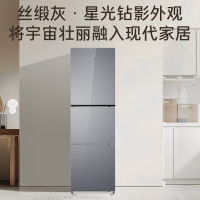 海尔(Haier) 251升无霜变频健康保鲜冰箱 简美三门 自然新鲜 一级变频 黑金净化BCD-251WGHC3E7AS
