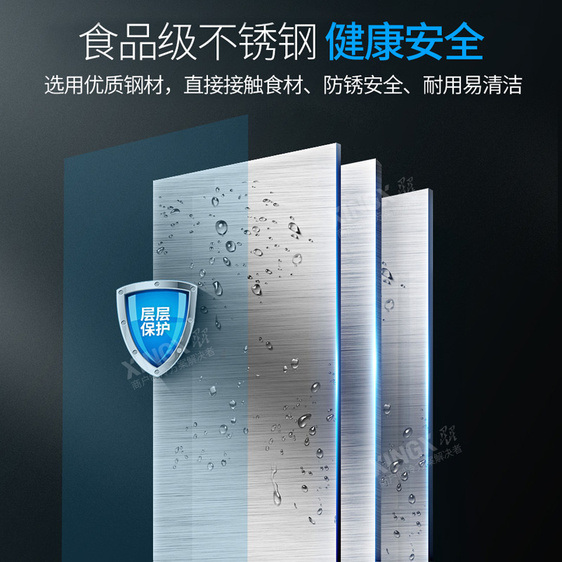 星星(XINGX)厨房冰箱商用双门三门展示柜全冷藏冰柜商用立式不锈钢餐饮店后厨 BCD-1300E高清大图
