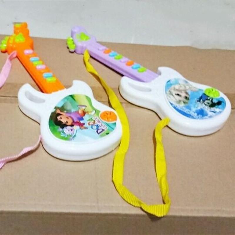 送电池 卡通音乐婴幼儿早教多功能益智吉他琴 儿童电动玩具 【1个】吉他琴+送电池