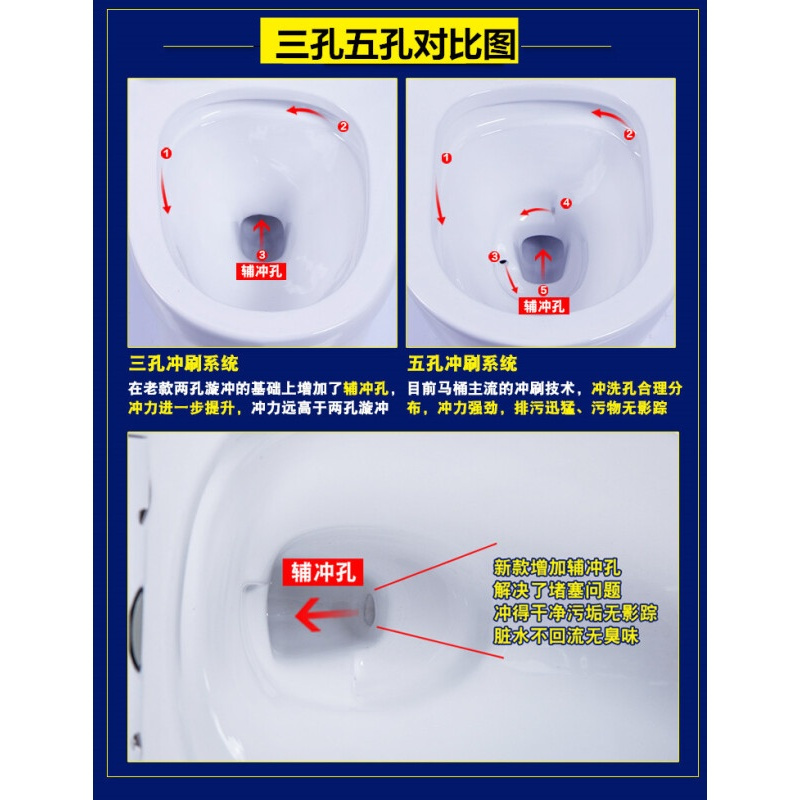 虹吸式新款坐便器家用马桶超漩式卫生间座便器陶瓷大口径静音马桶壹德壹