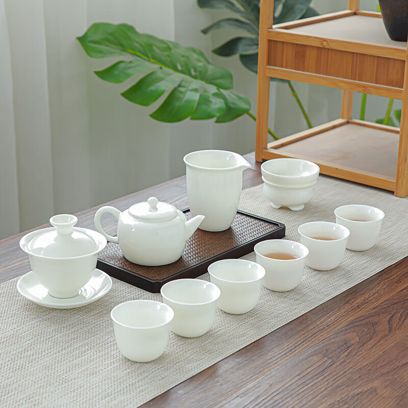 拓牌11头亮光茶壶+盖碗套组
