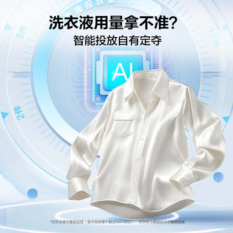 海尔(Haier)云溪4.0 12公斤 精华洗 1.23洗净比 紫外线除菌 一键智洗 滚筒洗衣机 SEU68BU1高清大图